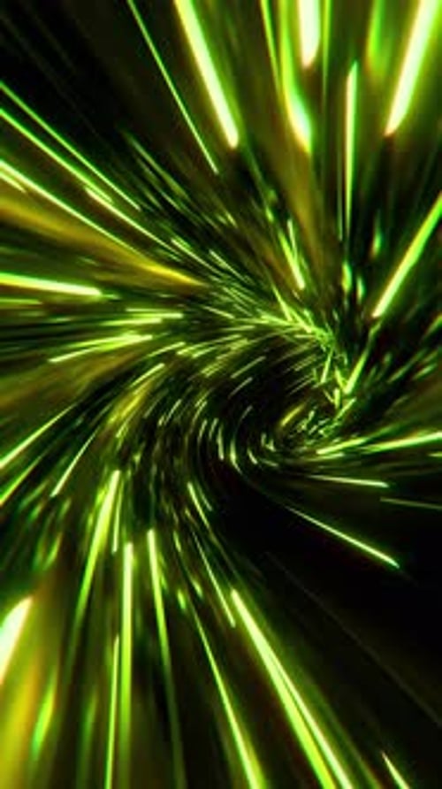 Neon Light Trails Tunnel 03 4K