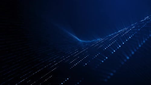 Abstract Blue Particle Flow Digital Background