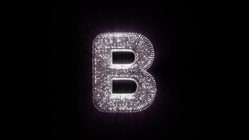 B Letter with Disco Ball aesthetics On Alpha Loop