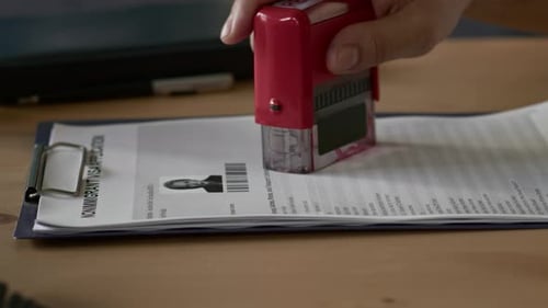 Rejected Visa Application on Desk