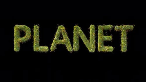 Green Grass PLANET Title On Alpha