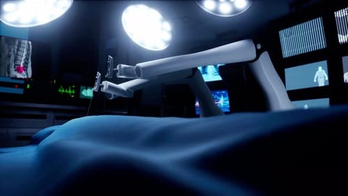 Futuristic Hospital: Automated Robotic Limbs Operating Person
