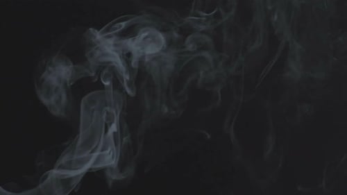 Swirling White Smoke on Dark Background