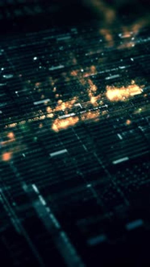 Futuristic Screen Display Data Matrix Simulation Background 01