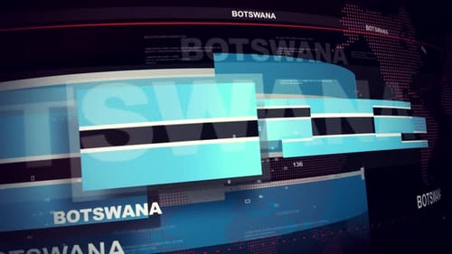 Botswana Flag World News Intro