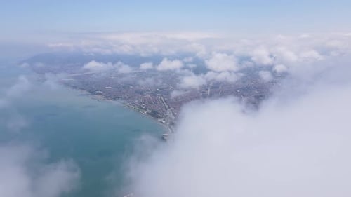 Clouds Drone and City