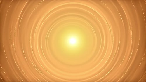 Goldene Partikel Streifen Flow Tunnel Spektakuläre Bewegung Luxus Goldene Partikellinien Streifen