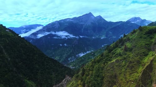 Drone Shot of Morning Himalayan View – Yulla Village Trek Start, Himachal