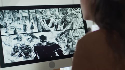 Comic Book on Computer Display