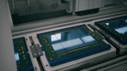 Electronic Circuit Boards on a Modern Assembly Line