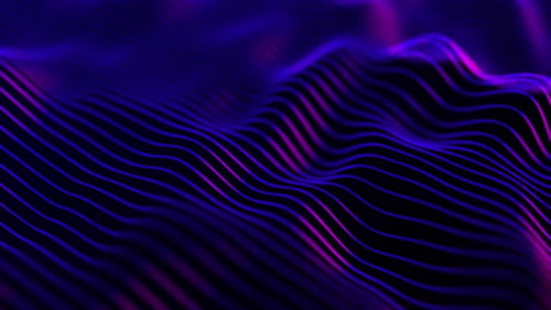 Abstract Wavy Neon Lines Digital Background Loop