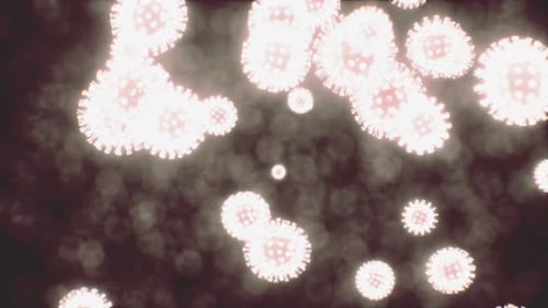 Vírus sob a visão microscópica para a educação