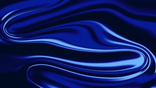 Abstract blue liquid wavy shapes futuristic background. Seamless looping glowing retro waves grunge