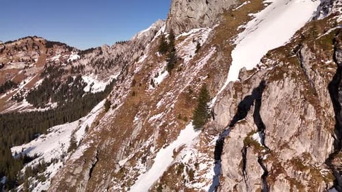 Fronalpstock Swiss Alps alpine mountain region aerial drone landscape Switzerland