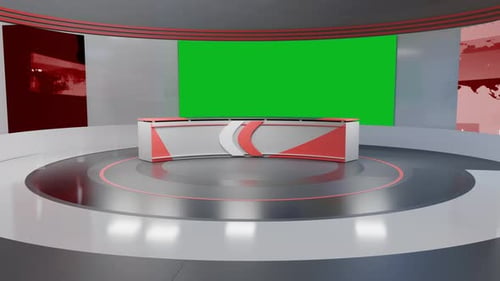 3D-Hintergrundschleife für virtuelle Nachrichtenstudios