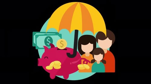 Insure Your Money Safely For Your Future 4K Alpha Channel