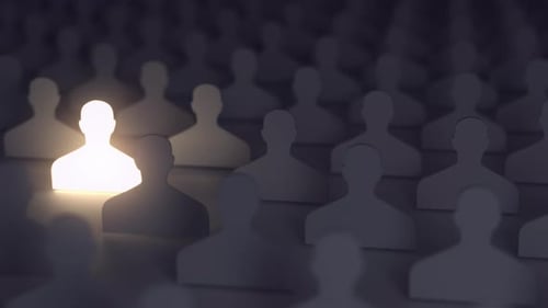 Choosing an Individual from a Crowd Spotlight Animation