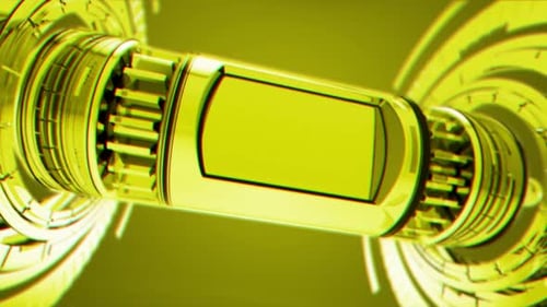 Futuristic Mechanical Tunnel Intro with Animated Screen Reveal