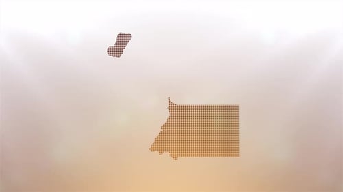 Animated Pixelated Country Map Reveal in Geometric Style