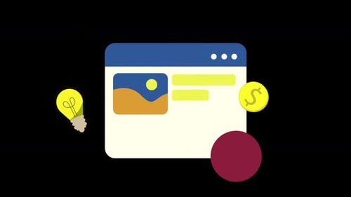 Animated Flat Design Icons for Business and Creative Concepts