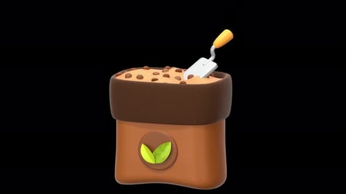 fertilizer 3D Animation, Alpha Channel, Transparent Background
