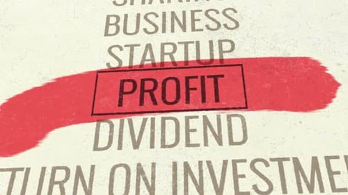 Profit 3D Scrolling Title Animation