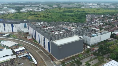 Imagem aproximada da tecnologia de data center corporativo em Jacarta, Indonésia
