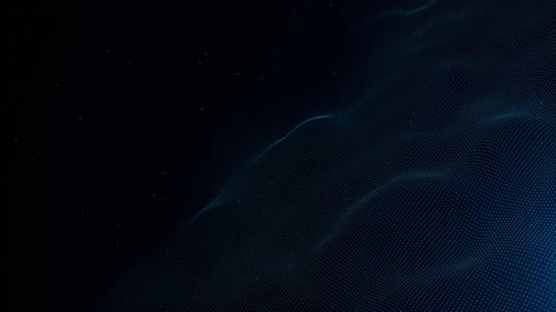 Abstract Animation of Particle Futuristic Waves Lights Digital Background Big Data Streams