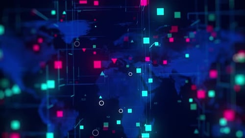 Earth Map digital connection and Social Network