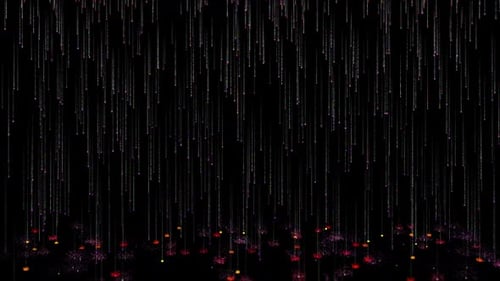 Fondo de lluvia de partículas digitales coloridas Loop V2