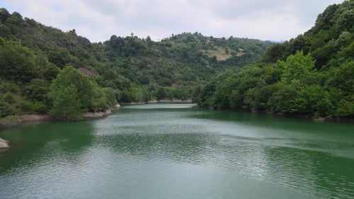 river among mountains