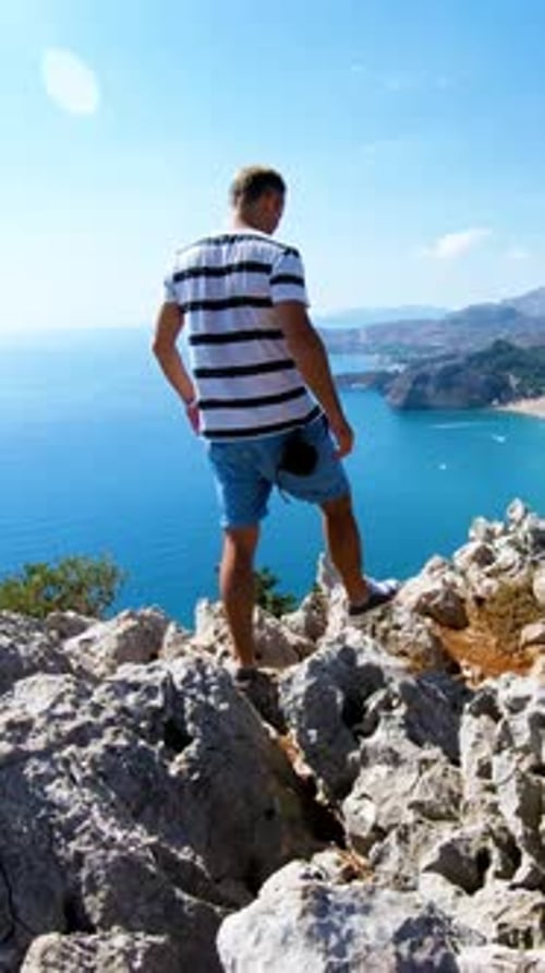 Man on Top of Mountain