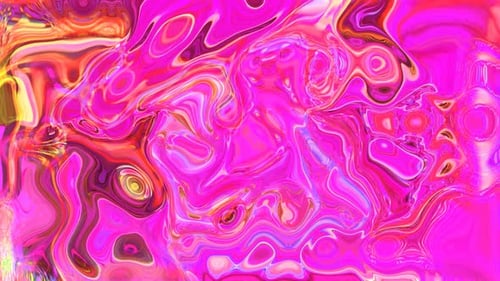 Vibrant Fluid Abstract Loop with Magenta and Yellow Colors
