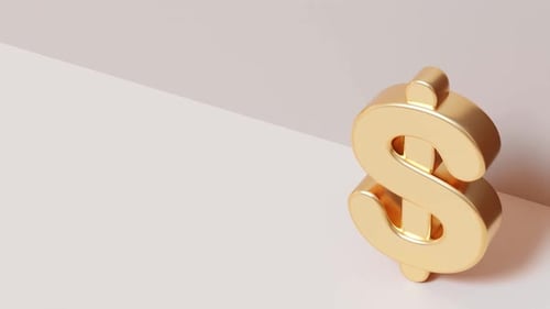 Goldenes Dollarzeichensymbol
