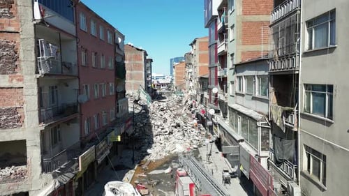 Luftbild des Erdbebens der Stadt Malatya