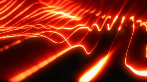 Yellow energy glowing magic stripes waves lines high technology digital with light from energy