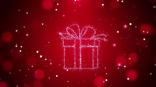 Sparkling Christmas Gift Box Reveal Animation