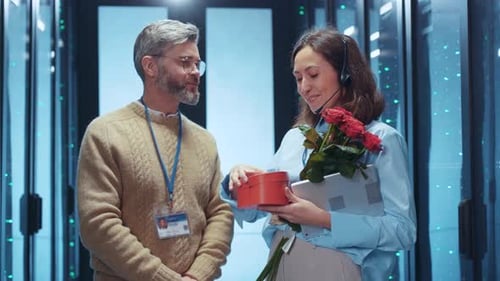 Romantic Gift in Server Room: Anniversary Surprise