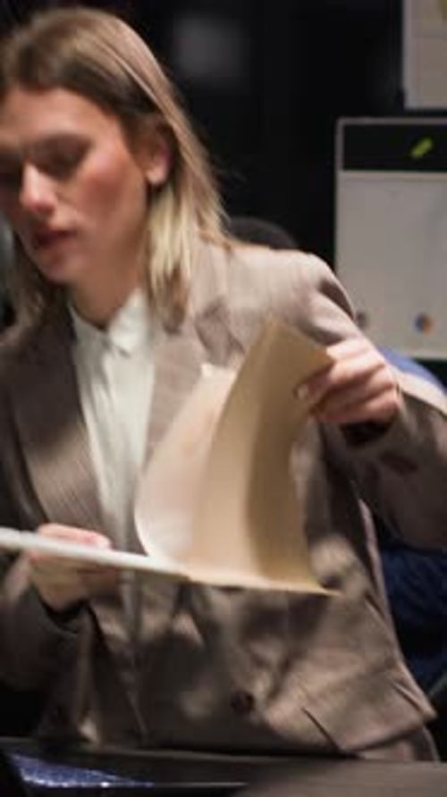 Colleagues Working Together in a Modern Office