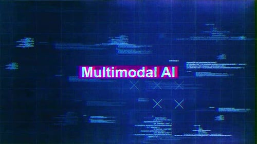 Glitch Digital Text Reveal with Code Stream Background