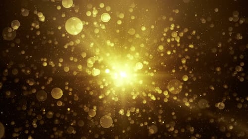 Golden Bokeh Shimmering Particles Background Loop for Celebrations