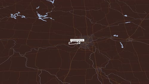 Rotating Map Of Independence City, USA
