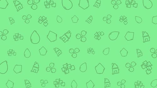 Motif sans couture, dessin linéaire minimaliste, formes géométriques, style Doodle