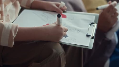 Drawing Together at Home, Close Up