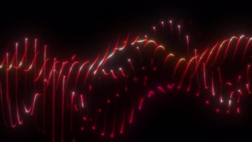 Rot leuchtende holographische Linien