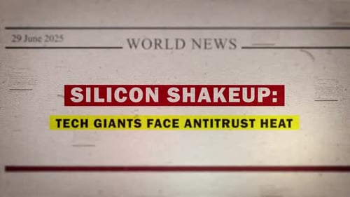 Silicon Shakeup Tech Giants Face Antitrust Heat Newspaper Style Headline Titles