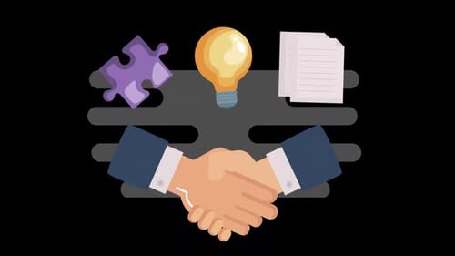 Handshake Of Business People Partners Businessmen Alpha Channel