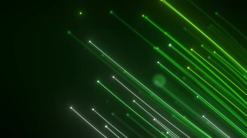 Futuristic Data Flow Lines with Glowing Points