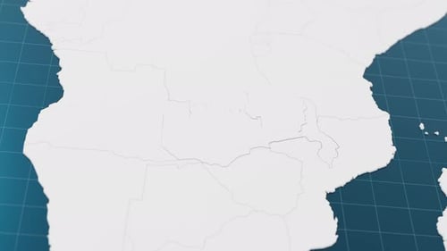 Animated World Map Highlight with Location Pin