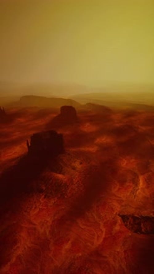 Barren Landscape Depicted in a Computer Generated Creation